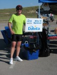 Rider at Aid Station - Cycle for Life 2017